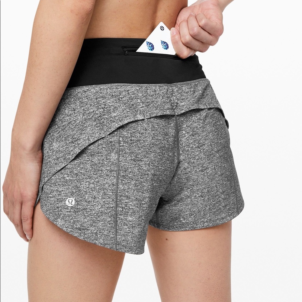 gray lululemon speed up short 4”